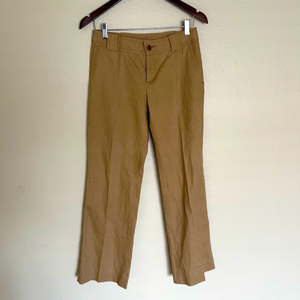 Zara BASIC natural tan women’s trousers. Size 4 preloved. Excellent condition